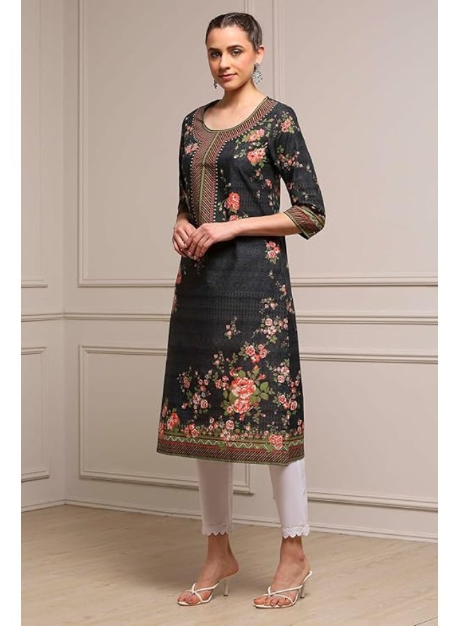 بيبا طقم كورتا قطني مطبوع للنساء من بيبا، مقاس 3XL - Image 2