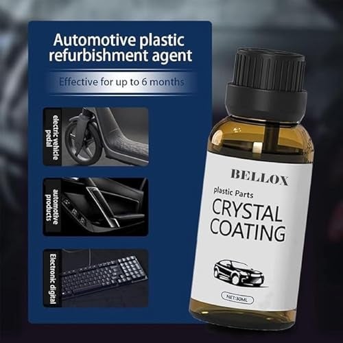 BELLOX ENTERPRISE BELLOX Crystal Coating for Car Bike Plastic Parts | 30ml PVC Restorer for Car Revitalizing Coating Agent | Car Maintenance Dashboard Plastic Parts | Crystal Coating Cleaner Polish Shining Accessories - Image 2