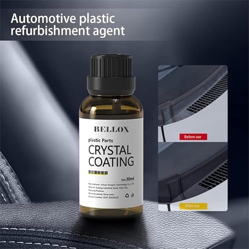 BELLOX ENTERPRISE BELLOX Crystal Coating for Car Bike Plastic Parts | 30ml PVC Restorer for Car Revitalizing Coating Agent | Car Maintenance Dashboard Plastic Parts | Crystal Coating Cleaner Polish Shining Accessories - Image 3