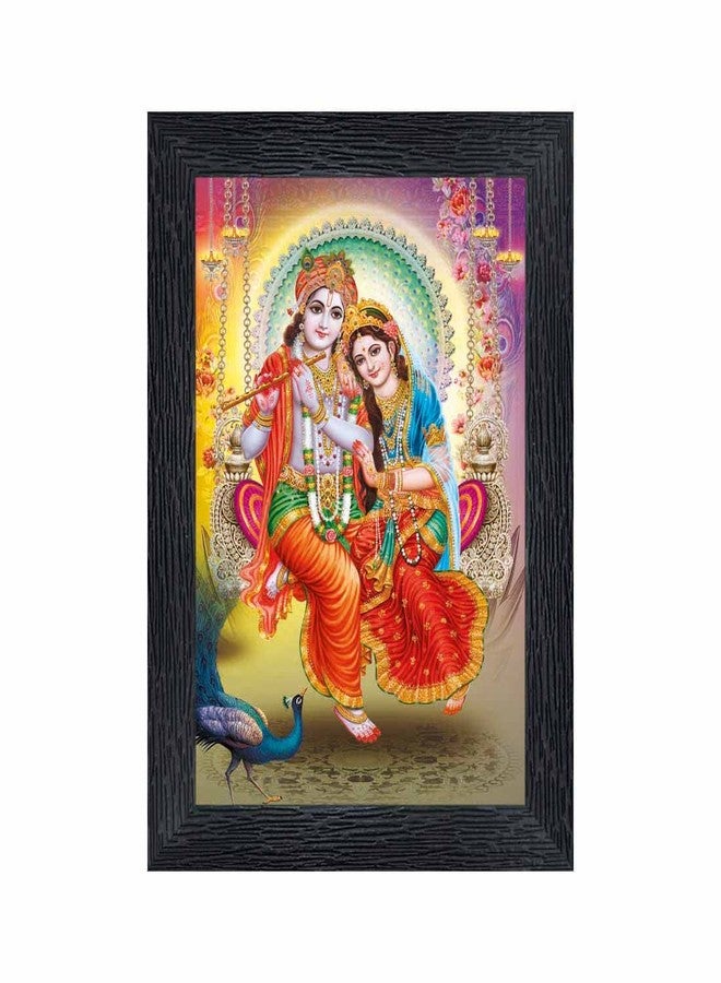 pnf Poster And Frames Radha Krishna Religious Wooden Photo Frame With Acrylic Sheet | Living, Pooja Room | Home Decoration | Best Gifting Option (6x8inch) 206661 - Image 1