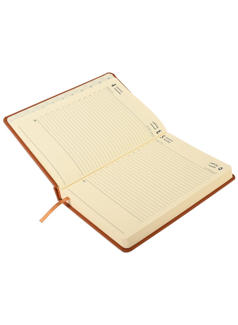 FIS A5 Diary 2025 (Arabic/English) Brown - FSDI19AE25BR - Image 2
