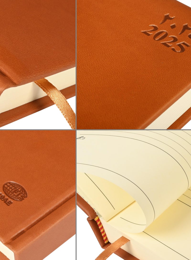 FIS A5 Diary 2025 (Arabic/English) Brown - FSDI19AE25BR - Image 3