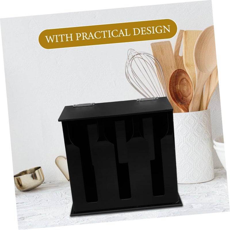 Acrylic Spoon And Fork Organizer Non Slip Cutlery Dispenser Compact Kitchen Utensil Holder - Image 5