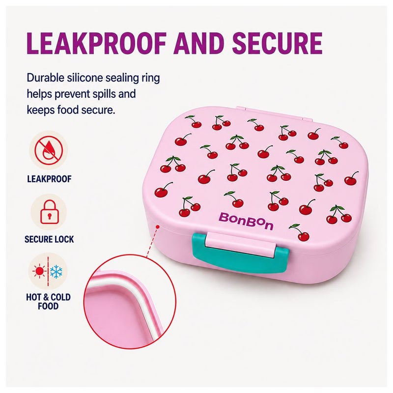 BonBon - 3 Compartments Lunchbox - 1000ml - Cherries - Image 5