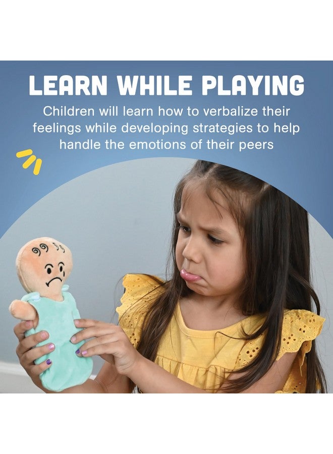 Constructive Playthings 6-Piece Expression Plush Baby Dolls Set for Social Emotional Learning, Plush Multicultural Sensory Cloth Babies Toy Set, Multicolor - Image 3