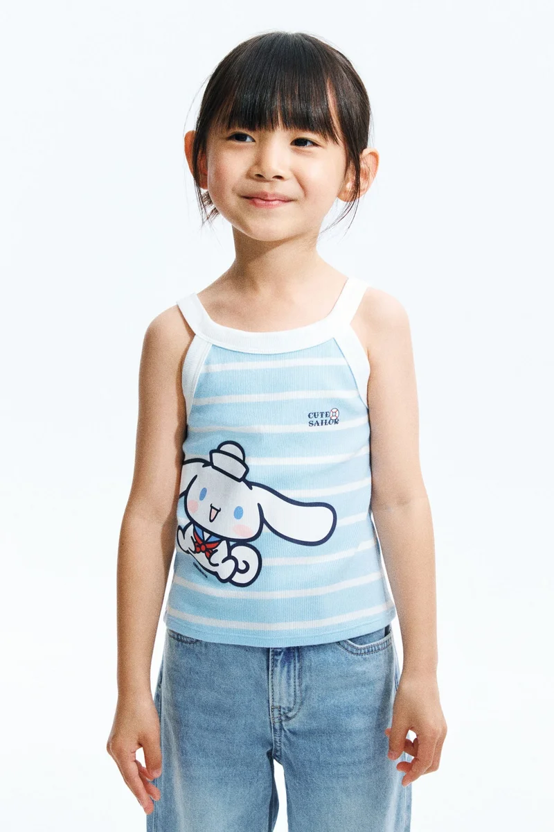 H&M Ribbed motif-detail vest top