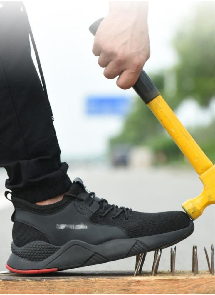 Verci Steel Toe Sneakers for Men Comfortable Safety Shoes Non Slip Steel Toe Shoes Warehouse Industry Contstruction Lightweight Puncture Proof Breathable Mens Women Work Shoes Breathable Safety Vests(42 EUR)  - Image 2