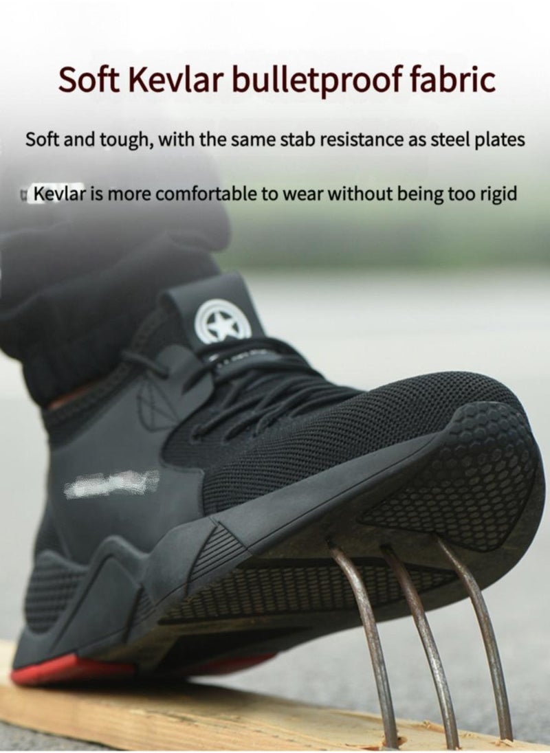 Verci Steel Toe Sneakers for Men Comfortable Safety Shoes Non Slip Steel Toe Shoes Warehouse Industry Contstruction Lightweight Puncture Proof Breathable Mens Women Work Shoes Breathable Safety Vests(42 EUR)  - Image 5