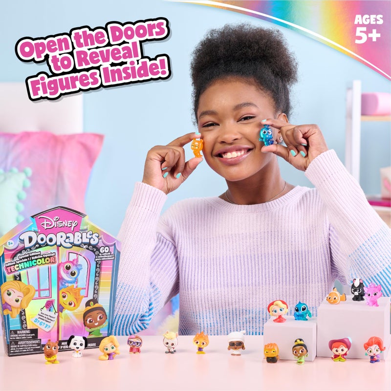 Just Play Disney Doorables Multi Peek Technicolor Takeover, 1.5-inch Collectible Figurines, 5-7 Figures Inside, Kids Toys for Ages 5 Up - Image 4