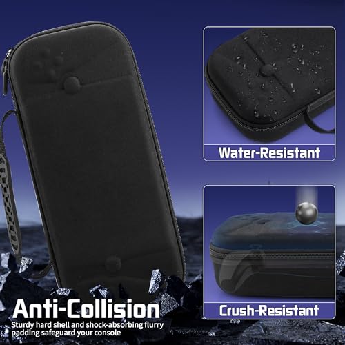 GLDRAM Carrying Case for PlayStation Portal Remote Player, Built-in Groove Handheld Travel Storage Bag for PS5 Portal Accessories with Clear-White Silicone Cover, Screen Protector & Thumb Caps - Image 3