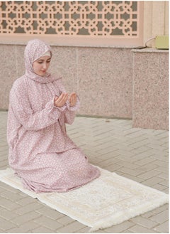 DAMAS COLLECTION P105-One Piece Prayer Dress Crepe for Muslim Women with Attached Scarf and pocket - Modest Islamic Prayer Outfit for Prayer & Umrah - Lightweight and Breathable Islamic Clothing  - Image 3