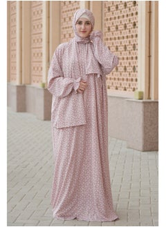 DAMAS COLLECTION P105-One Piece Prayer Dress Crepe for Muslim Women with Attached Scarf and pocket - Modest Islamic Prayer Outfit for Prayer & Umrah - Lightweight and Breathable Islamic Clothing  - Image 1
