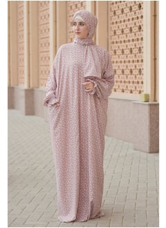 DAMAS COLLECTION P105-One Piece Prayer Dress Crepe for Muslim Women with Attached Scarf and pocket - Modest Islamic Prayer Outfit for Prayer & Umrah - Lightweight and Breathable Islamic Clothing  - Image 2