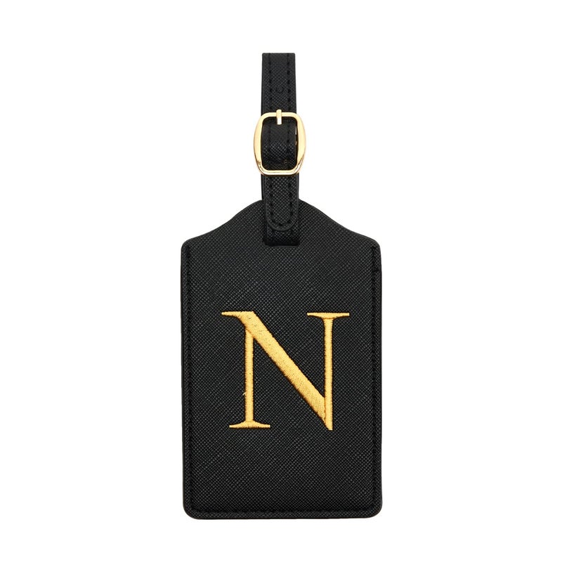 CHOIEO Luggage Tag PU Leather for Suitcase Baggage Handbag Travel Bag Label Suitcase Tag Label Tag w Name Card  Privacy Cover N