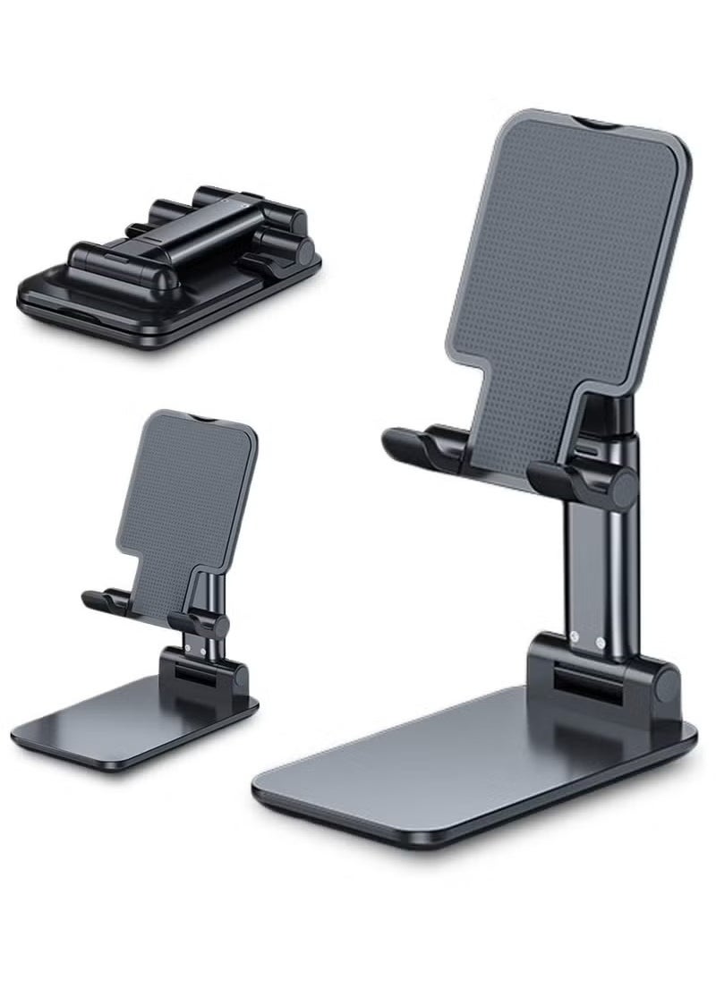 vesus Adjustable Mobile Phone Stand Table Mobile Phone Holder, Universal Foldable Mobile Phone Holder, Multi-Angle Adjustable Desk Mobile Phone Holder, Multi-Device  - Image 1