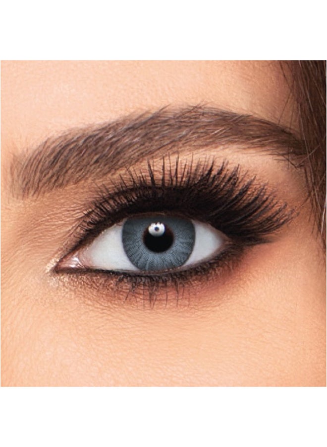 عدسات لاصقة شهرية مع محلول Colorblends Sterling Grey عدد 2