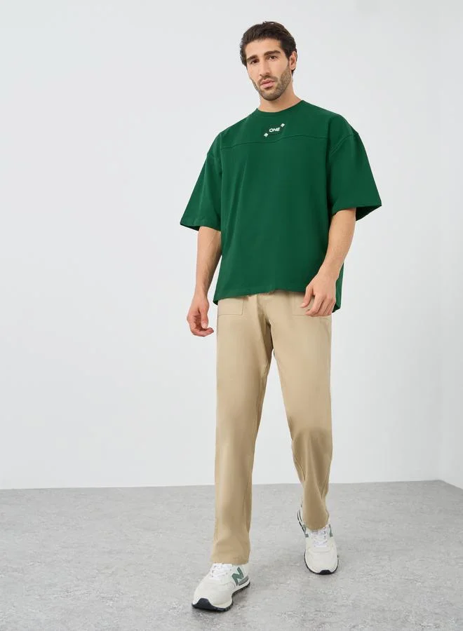Styli Styli Slogan Print Oversized Round Neck T-Shirt