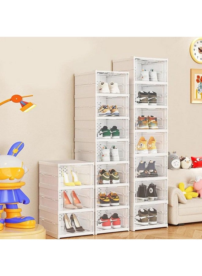TIED RIBBONS TIED RIBBONS Shoe Rack (6-Layer) Foldable Sneakers Box Storage Organizer for Shoe, Slippers Multipurpose Cabinet Organize for Men, Women Heels, Loafers, Sneakers, Flip-Flops (White) - Image 2