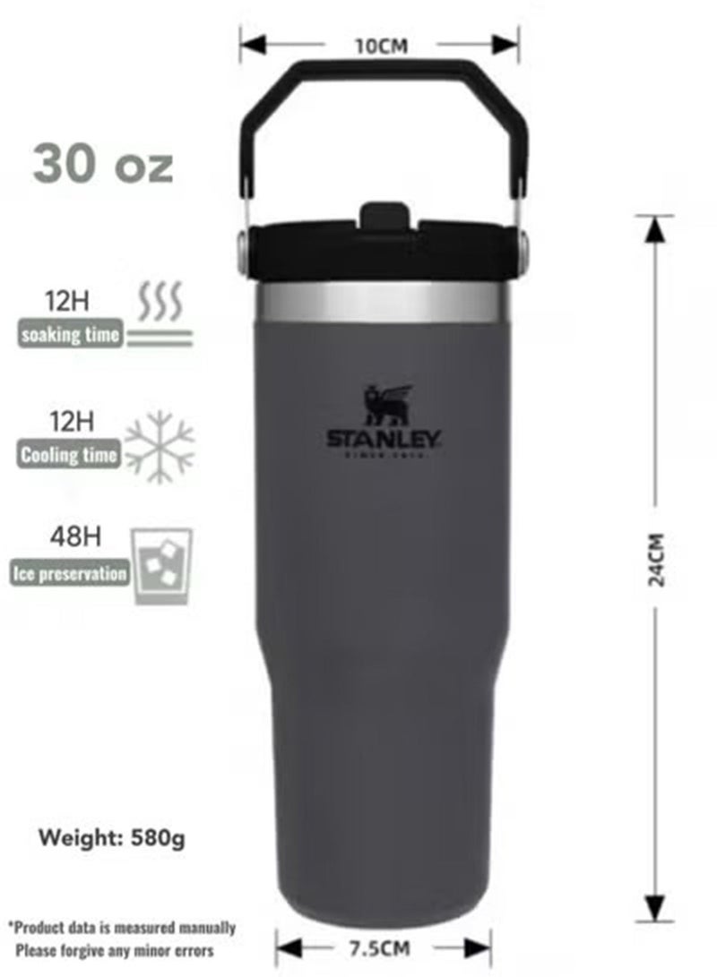 Stanley IceFlow Stainless Steel Tumbler - Vacuum Insulated Water Bottle for Home, Office or Car Reusable Cup with Straw Leak Resistant Flip Cold for 12 Hours or Iced for 2 Days, 30oz - Image 4