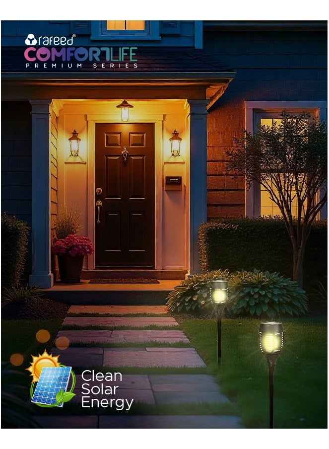 Rafeed Solar Pathway Lights Outdoor Bright Solar Lights Outdoor Water Resistant Auto On Off Solar Garden Lights Solar Powered Landscape Lighting for Yard Patio Walkway Driveway Pathway (ZR20424) - Image 5