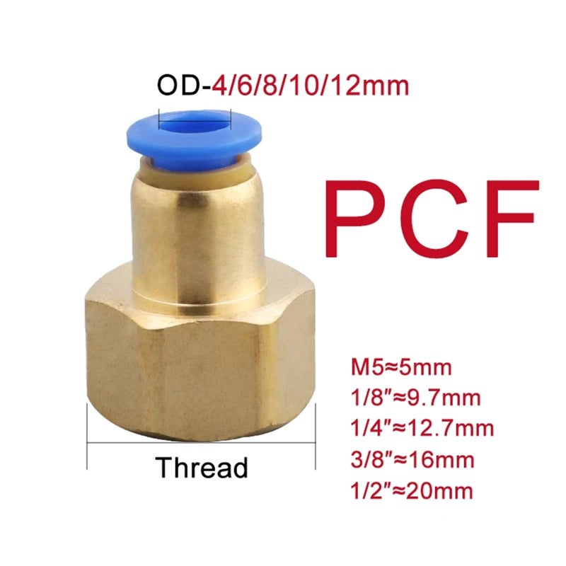 تجهيزات موصلات هوائية سريعة خرطوم هوائي PC PCF SL PB PL 4 6 8 10 12 مم خيط M5 3 4 بوصة 1 2 طريقة حجم SL 5 قطع - Image 5