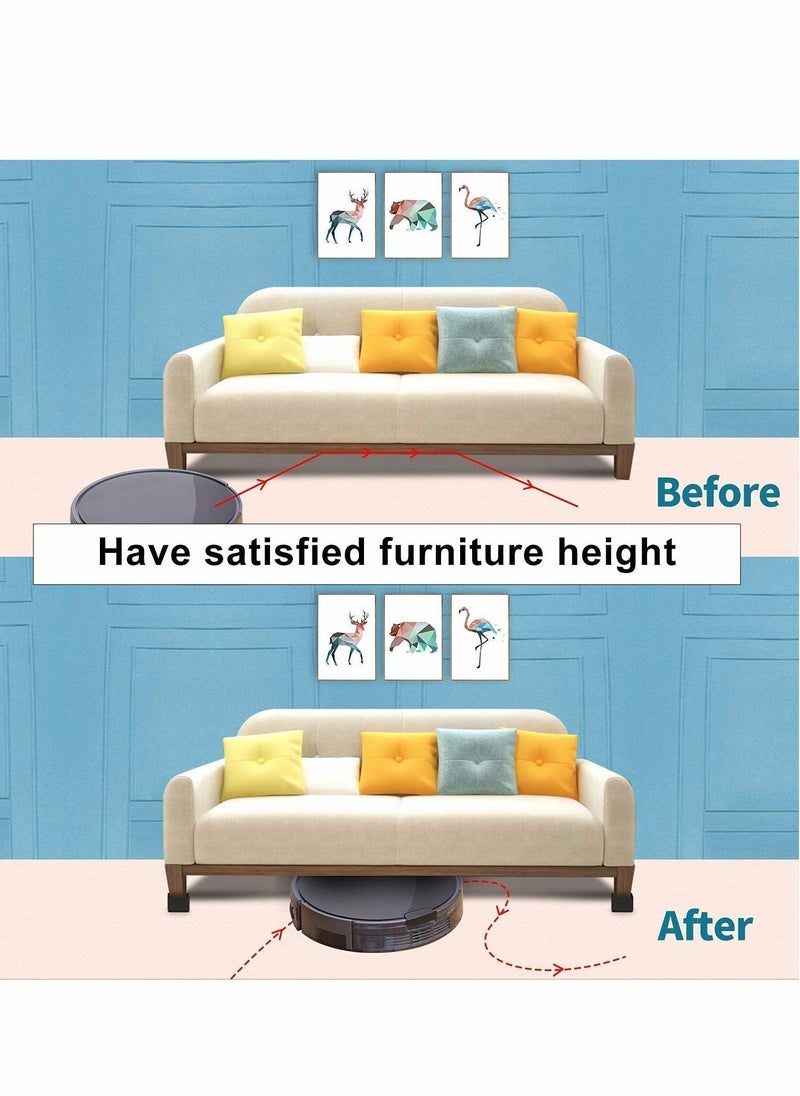 Y&D - Furniture Risers Steel Bed Lifts Height Desk or Sofa Lift  Non Slip Bottom Felt Pad, Heavy Duty Table Riser Protect Floor（Square, 4Pack） - Image 1