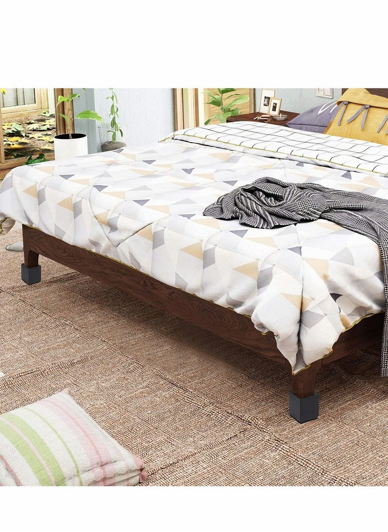 Y&D - Furniture Risers Steel Bed Lifts Height Desk or Sofa Lift  Non Slip Bottom Felt Pad, Heavy Duty Table Riser Protect Floor（Square, 4Pack） - Image 1
