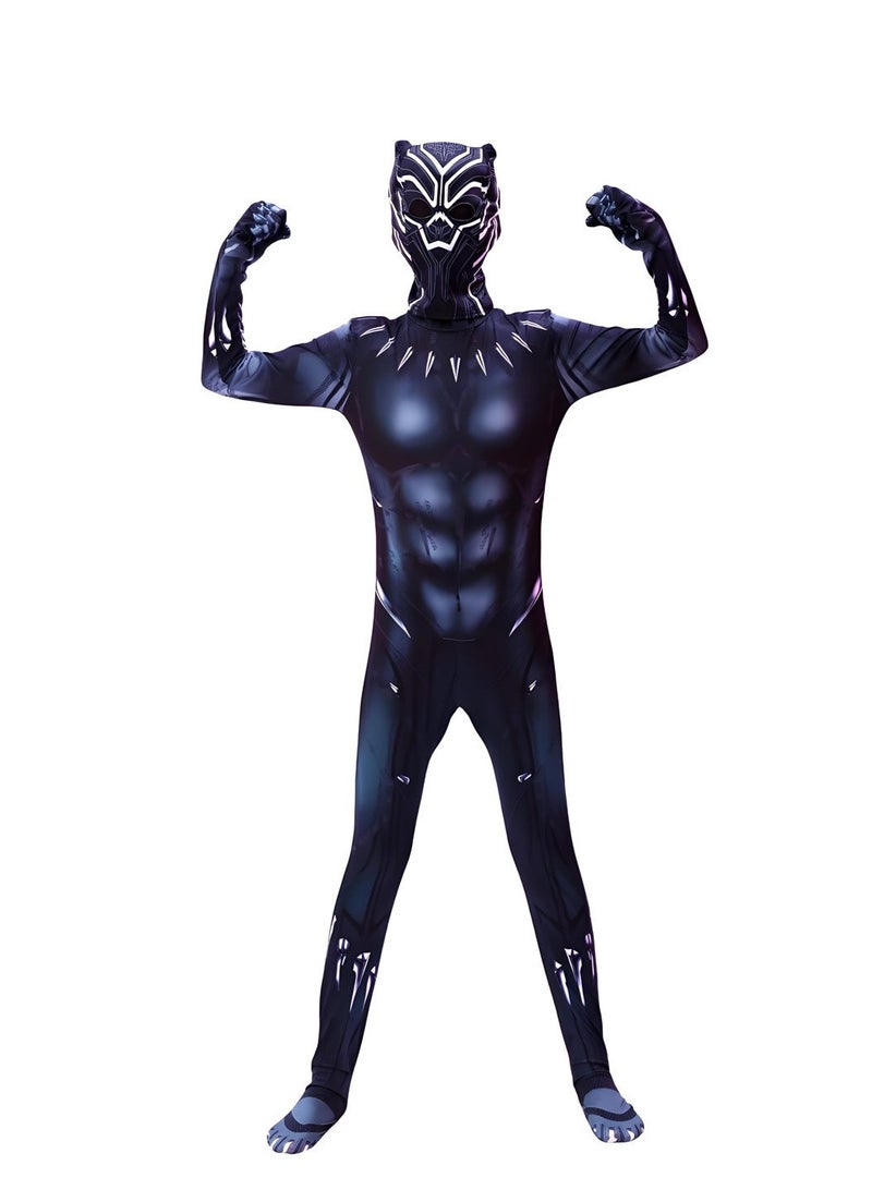 إسكدنيا هالوين كوسبلاي زي البوديست أسود النمر أسلوب تمديد البدلات للأطفال والكبار - Image 1