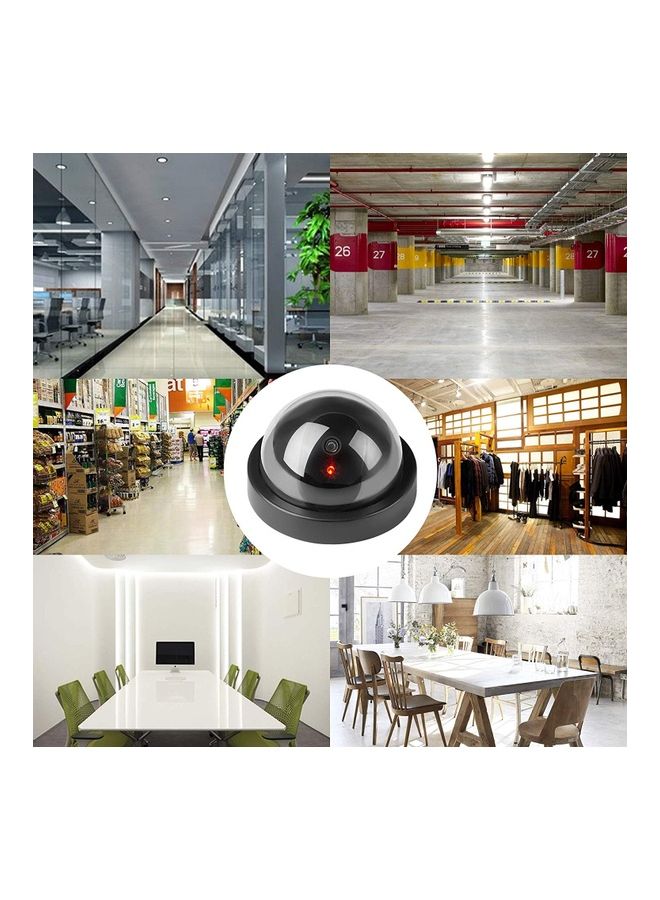 تومفيجن Fake Security Cameras (2 Pack Black) CCTV Dome Dummy Camera with Realistic Look Recording Flashing Red LED Light Indoor and Outdoor Use, for Homes and Business Black - Image 4