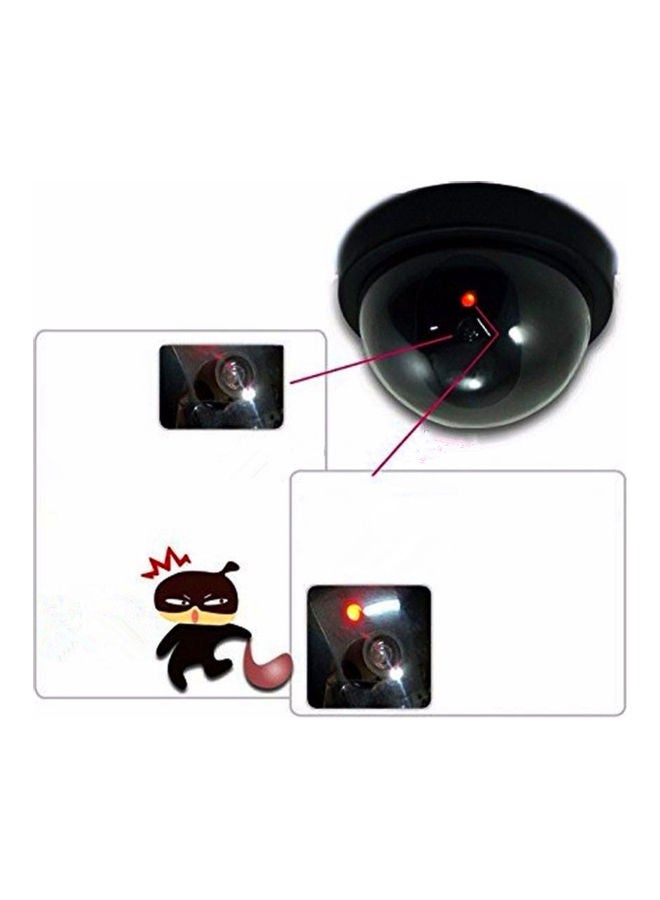 تومفيجن Fake Security Cameras (2 Pack Black) CCTV Dome Dummy Camera with Realistic Look Recording Flashing Red LED Light Indoor and Outdoor Use, for Homes and Business Black - Image 2