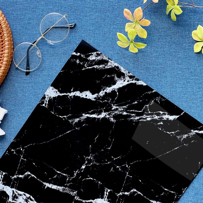 Haimin Wall Panels Peel and Stick 20 Pieces 23.6x11.8in (38.7 Sq. Ft. Coverage) Lightweight Backsplash Marble Look Tileï¼ˆnot Real Marble, Ideal for Kitchen Bathrooms Living Rooms Bedrooms (Black-JGH) - Image 5