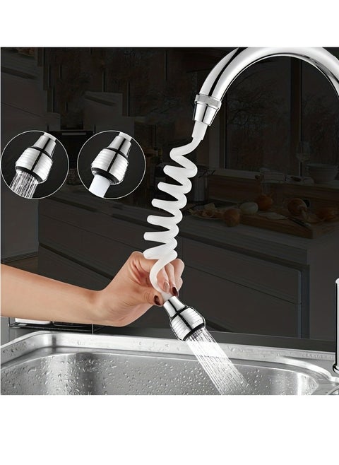 1pc Portable Kitchen Faucet Extension Hose with Retractable Bubbler,Sink Faucet Sprayer Attachment Household Kitchen- Extend Your Reach and Streamline Your Sink Experience