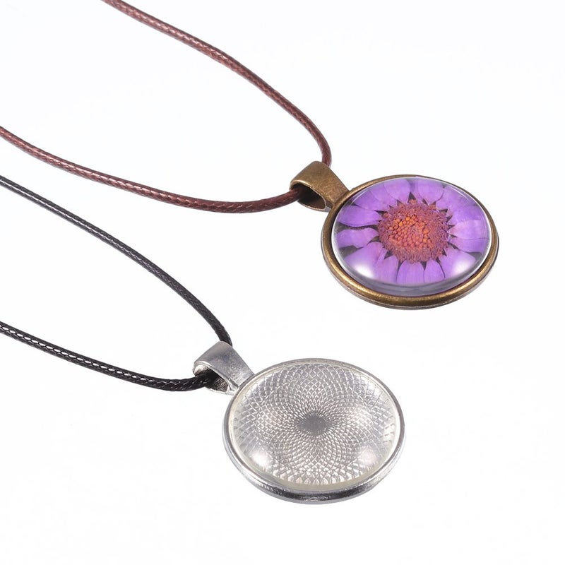 HAUTOCO 60 Pieces Glass Dome Cabochons Clear Round Cabochons Tiles, Non-calibrated Round 1 inch/25mm for Cameo Pendants Photo Jewelry Necklaces - Image 3