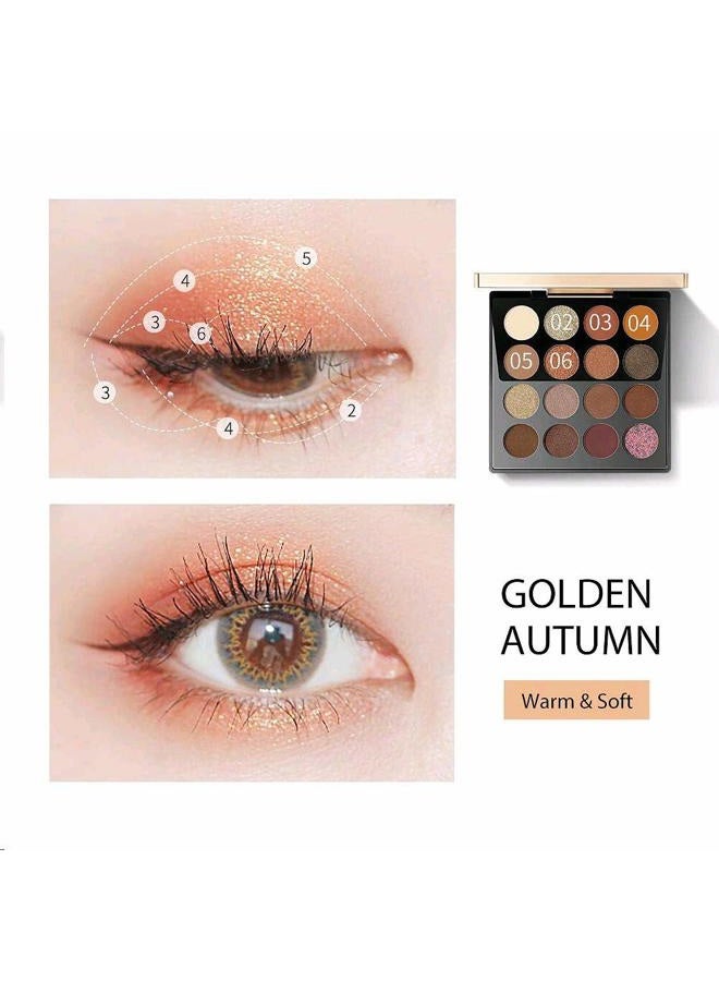 ZEESEA Egypt Eyeshadow Palette The British Museum Collection, Matte Shimmer Glitter Blendable High Pigmented 16 Shades Eye Makeup Palette (04# Cobra) - Image 5