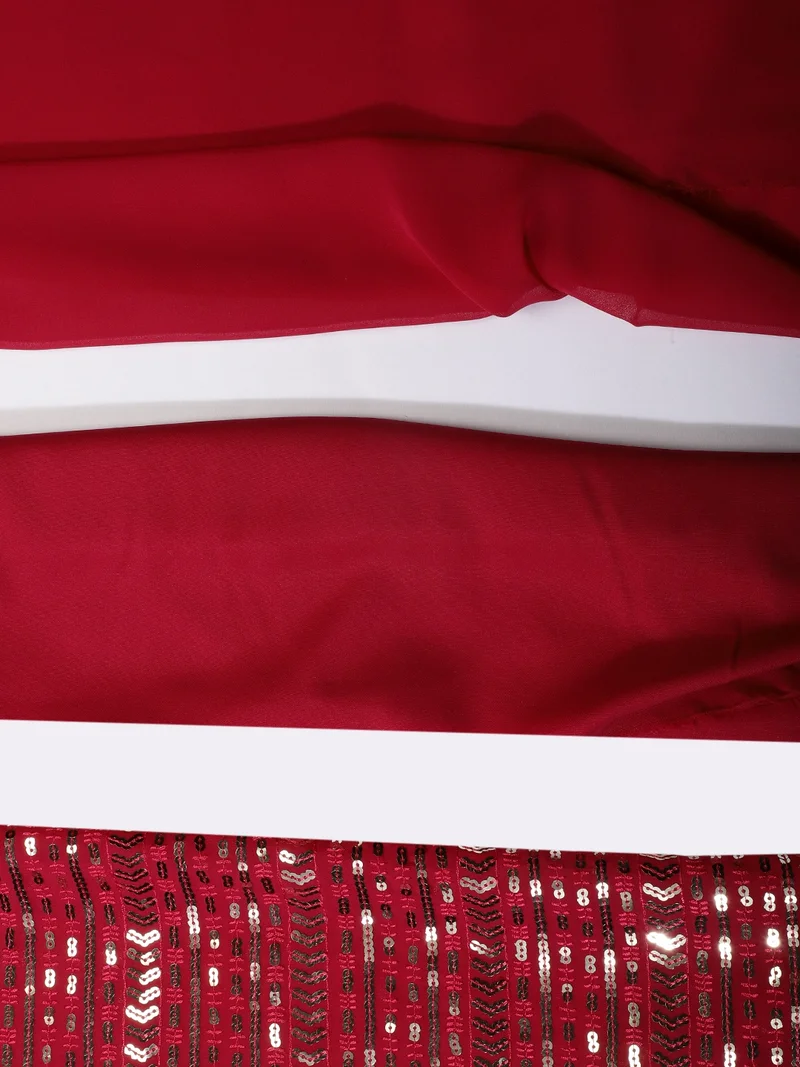 أيه كيه إس Solid Crimson Red Silk Fabric One Meter