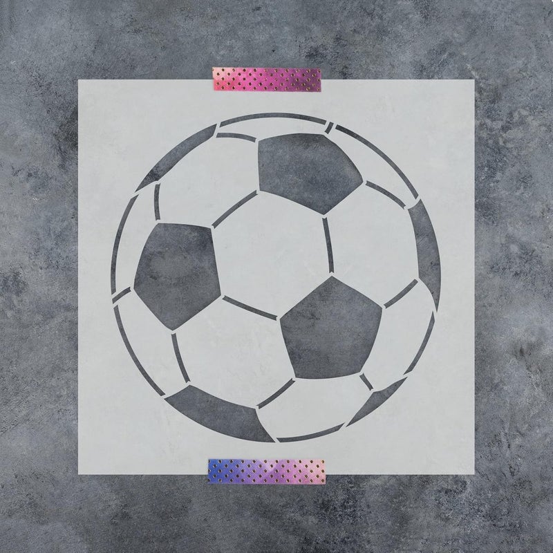 Ivanas Soccer Ball Stencil Template for Walls and Crafts - Reusable Stencils for Painting, Size - (12 x 12 inch) - Image 3