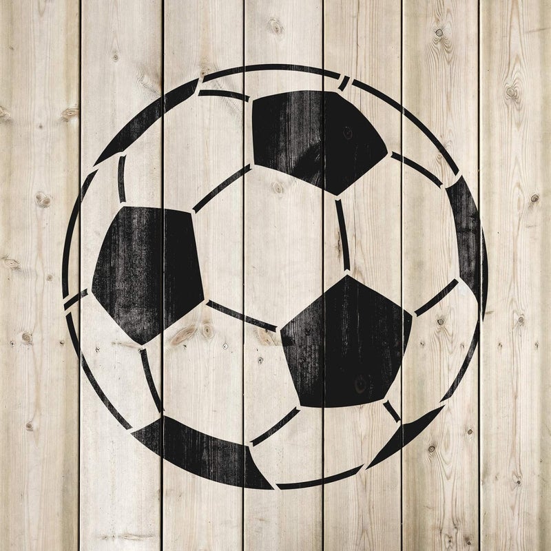 Ivanas Soccer Ball Stencil Template for Walls and Crafts - Reusable Stencils for Painting, Size - (12 x 12 inch) - Image 2