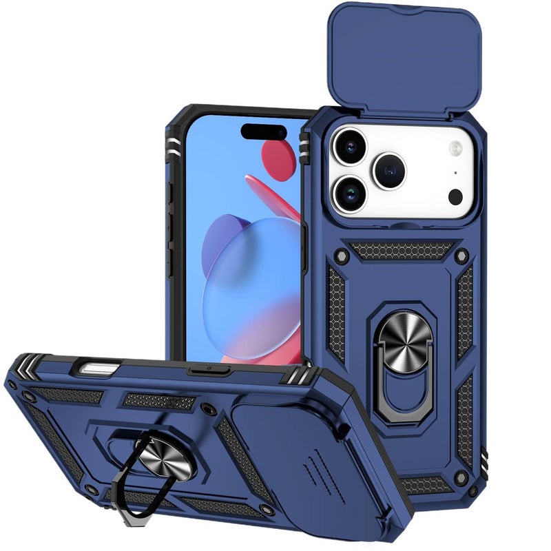 MagSafe iPhone 16 Plus Drop Protection TPU for iPhone 16 16 Plus 16 Pro 16 Pro Max and Kickstand in Blue for Daily Carry - Image 1