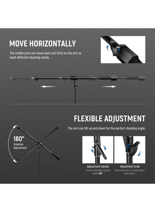NEEWER Tripod Boom Arm, 35" to 61" (89 to 155cm) with 1.5kg Counterweight and Sandbag, 1/4" Screw Compatible with Softbox, Studio Light, Flash, Umbrella, Ring Light, Max Load 5kg - Image 5