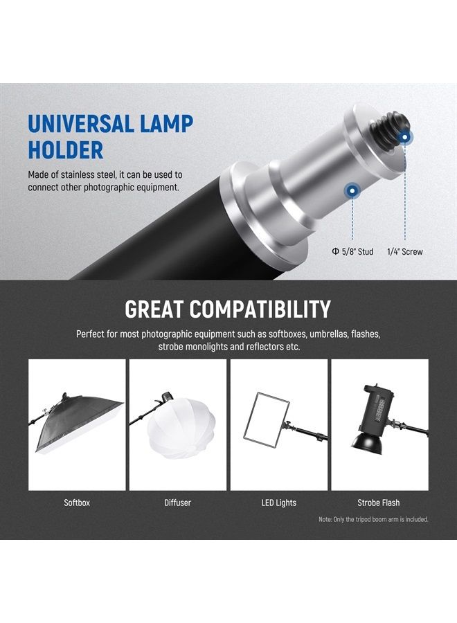 NEEWER Tripod Boom Arm, 35" to 61" (89 to 155cm) with 1.5kg Counterweight and Sandbag, 1/4" Screw Compatible with Softbox, Studio Light, Flash, Umbrella, Ring Light, Max Load 5kg - Image 3