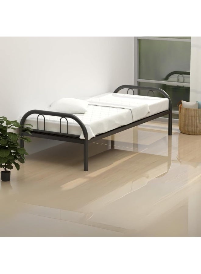 اي بي اكس هوم سرير مفرد من ABX HOME، إطار سرير معدني متين لغرفة النوم وغرفة المعيشة، سهل النقل، إطار سرير معدني، مقاس 90×190 سم - متين وأنيق - Image 1