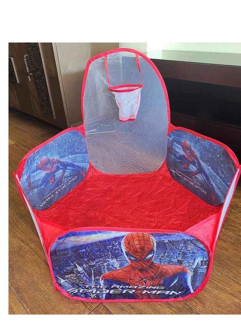 حوض كور باسكت بول ومعه 50 كورة شكل سبايدر مان