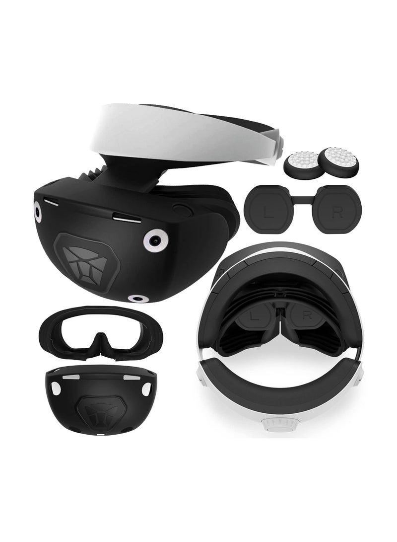 Protector Cover Set for PS VR 2, Silicone Dust-proof Cover, Head Display Face Lens Controller Covers, 4 Piece Protect VR, Sweatproof and Washable - Image 1
