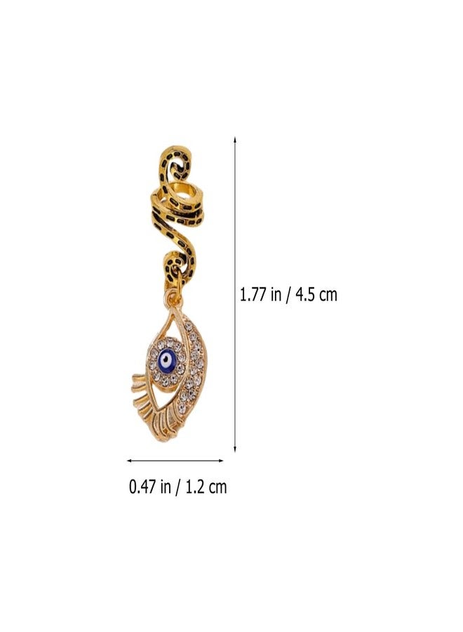 Amosfun Pendant Hair Jewelry for Braids, Women Girl Halloween Tiara Evil Alloy Crystal Dreadlock Accessories 6 Pack - Image 2