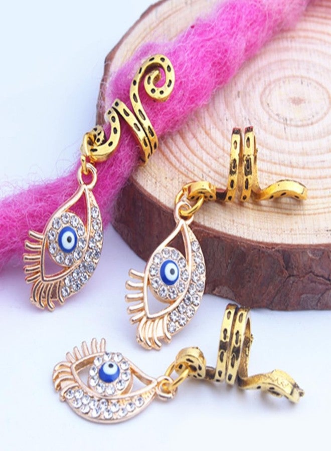Amosfun Pendant Hair Jewelry for Braids, Women Girl Halloween Tiara Evil Alloy Crystal Dreadlock Accessories 6 Pack - Image 5