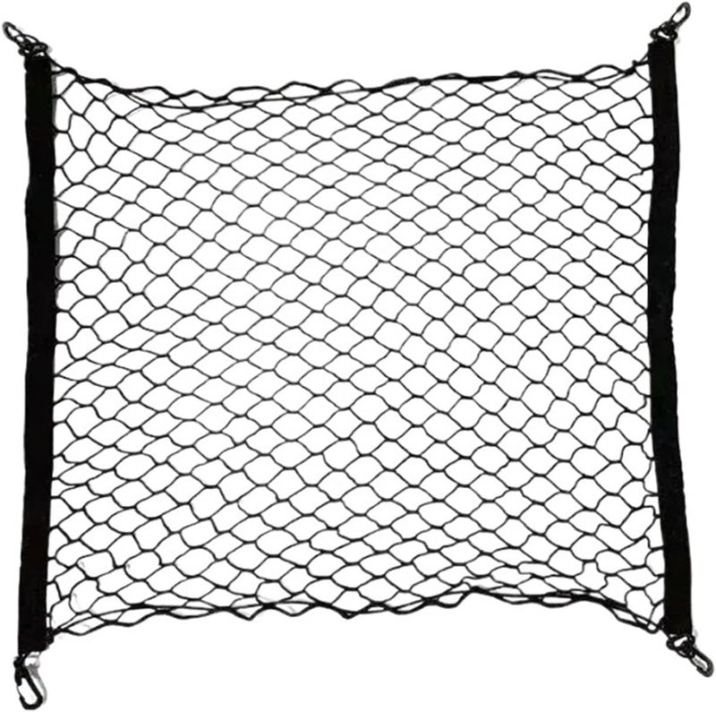 Cargo Net 4pcs Mesh Trunk Seat Elastic String Net Universal Storage Bag for Load Securing(SingleLayer110X60cm) - Image 1