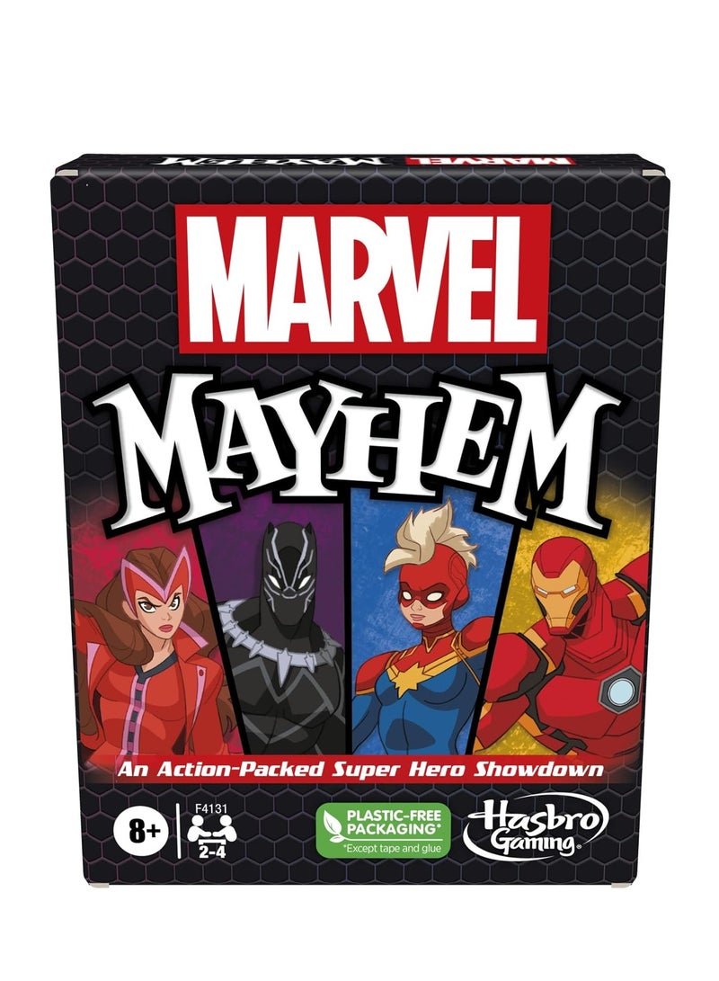 Hasbro/Disney Marvel Mayhem Card Game | Fast-Paced Fun for Marvel Fans | Easy-to-Learn Game for 2-4 Players Ages 8+ | Marvel-Themed Card Game | Exciting Superhero Strategy Game | Family Fun Board Game for Marvel Enthusiasts - Image 1