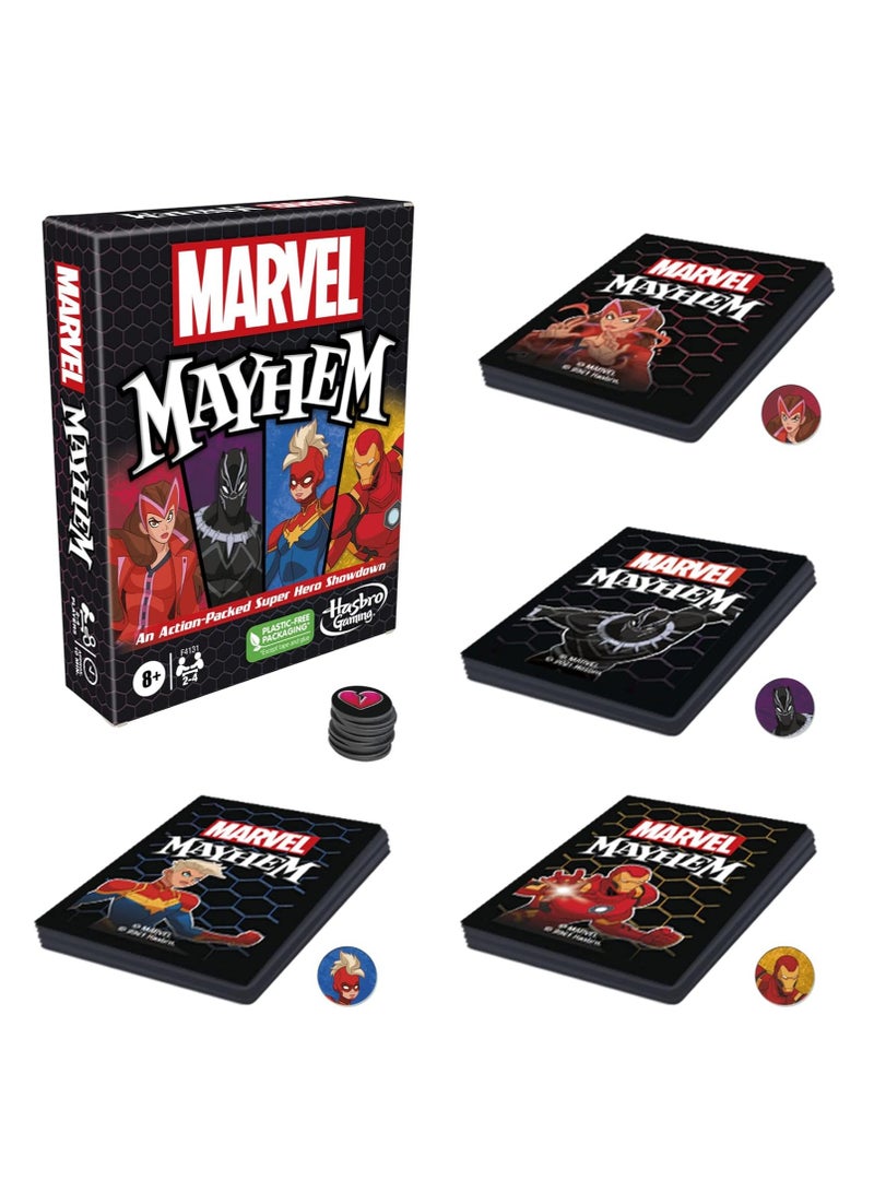 Hasbro/Disney Marvel Mayhem Card Game | Fast-Paced Fun for Marvel Fans | Easy-to-Learn Game for 2-4 Players Ages 8+ | Marvel-Themed Card Game | Exciting Superhero Strategy Game | Family Fun Board Game for Marvel Enthusiasts - Image 2