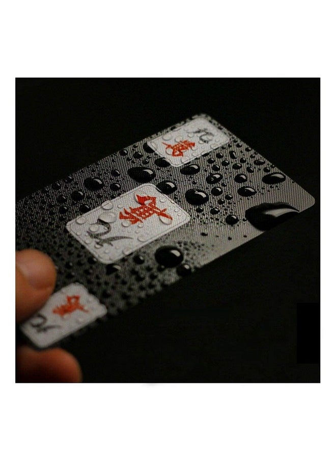 Funrarity - Chinese Mahjong Cards Deluxe Set 144 Playing Cards With 2 Dice And Travel Bag (Mah Jong, Mahjongg, Mah-Jongg, Mah Jongg, Majiang) Plastic Pvc Portable Durable Waterproof Black - Image 1