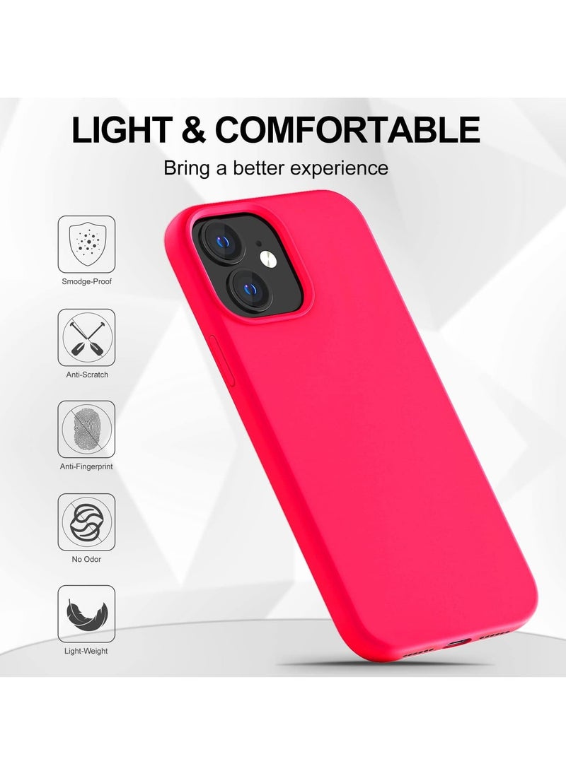 Silicone Case Compatible with iPhone 11 6.1 inch Case Ultra Soft Shockproof Liquid Silicone Phone Case with Anti-Scratch Microfiber Lining Hot Pink - Image 3